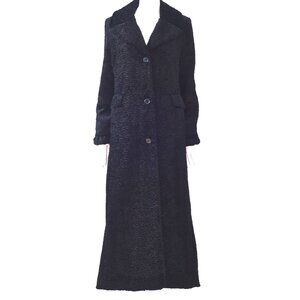 Simon Chang Full Length Crushed Velvet Coat